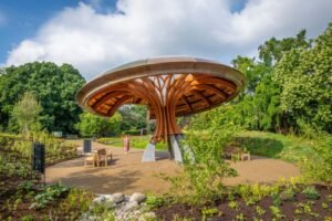 Novo Carbon Garden de Kew com pavilhão de cogumelos